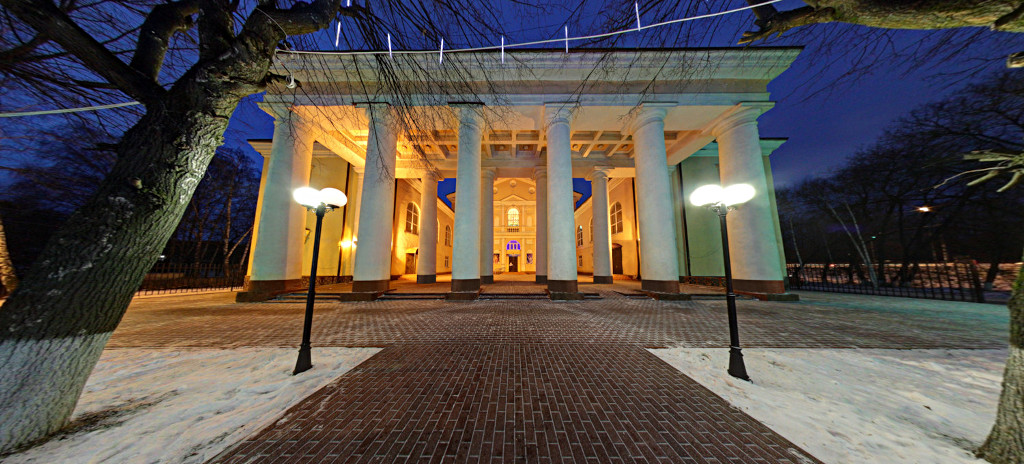 Фасад дома культуры (коллаж)